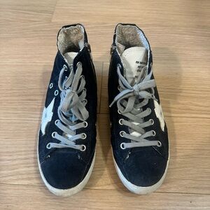 Golden Goose Francy Suede High-Top Sneakers, Size 35